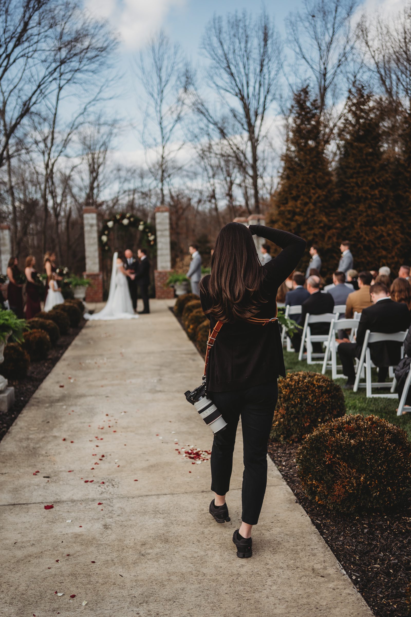 wedding photographer photographing the ceremony